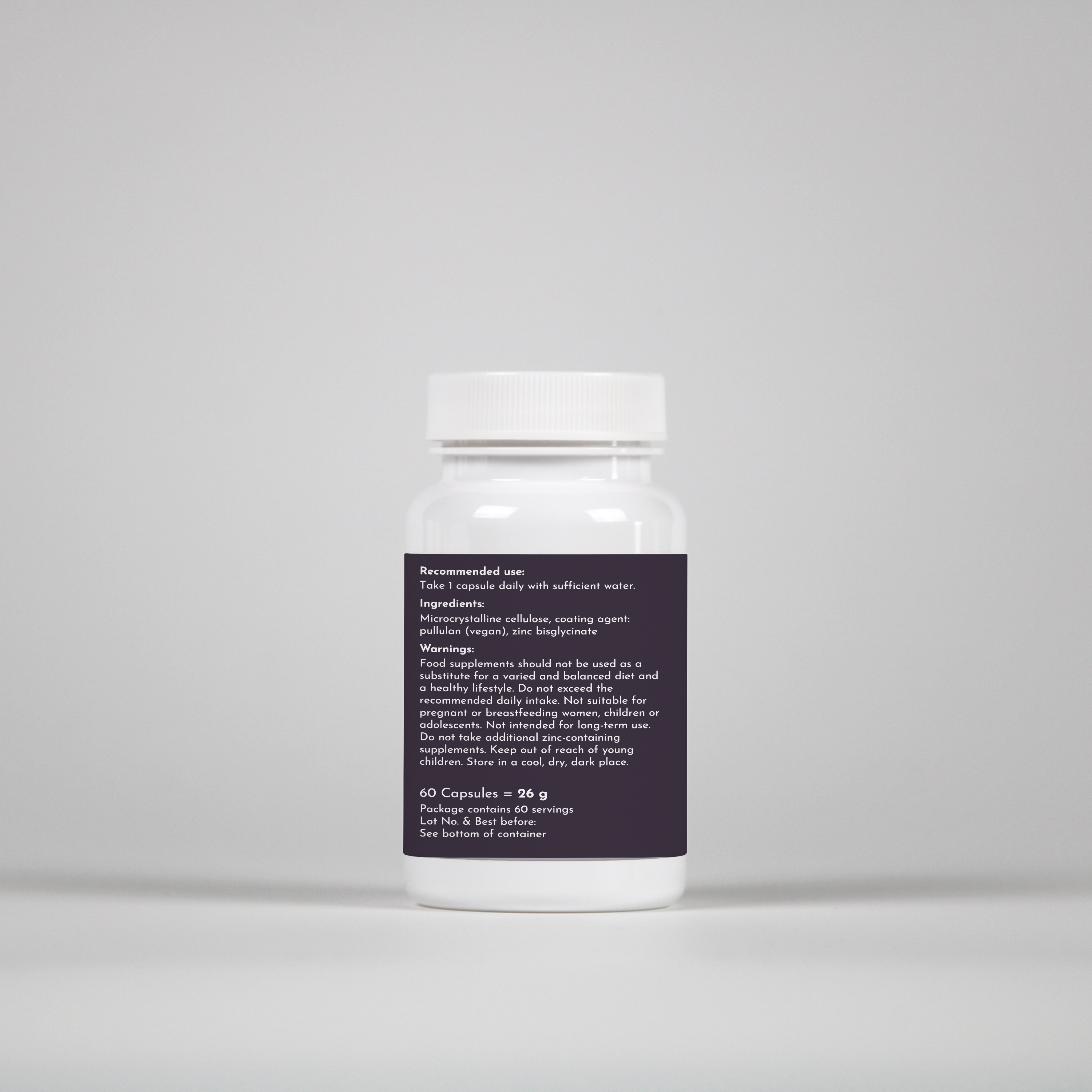 Zinc Bisglycinate – 60 Capsules